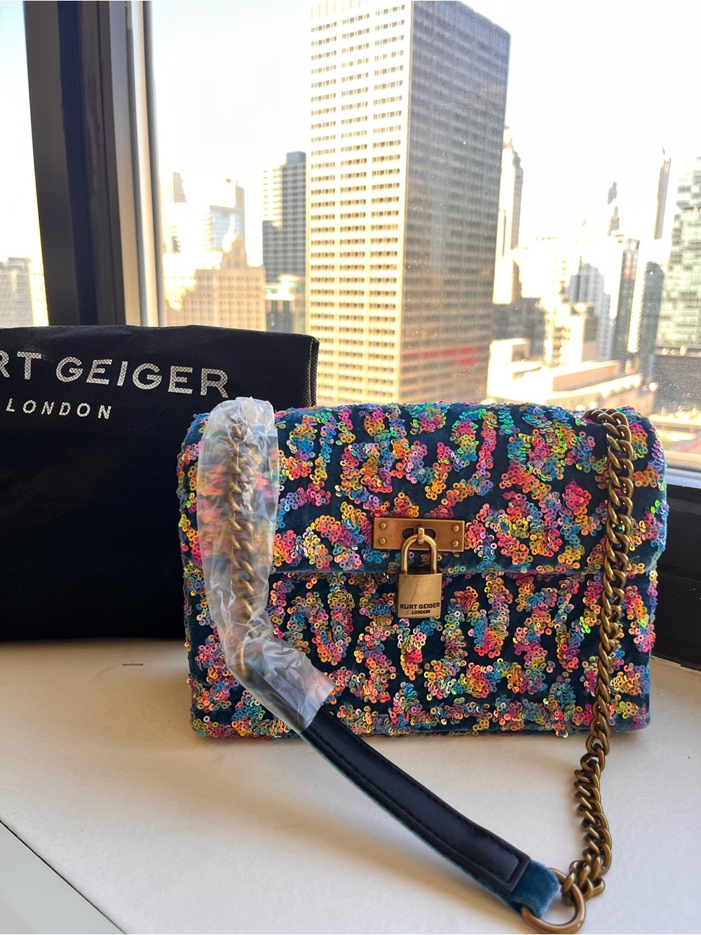 Kurt Geiger Multicolor Sequin Shoulder Bag